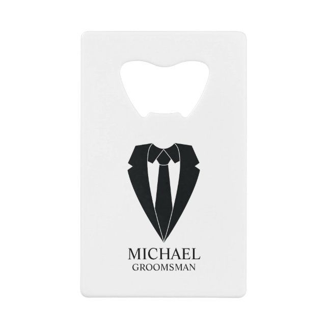 Costume Mariage noir et Cravate Groomsmans personn (Devant)