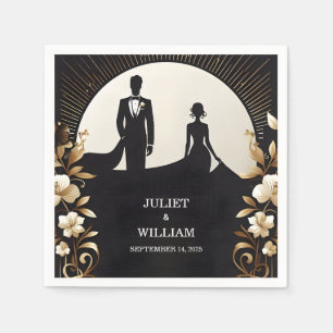 Costume Men Adult Tuxedo Bold Black Tie Wedding Napkin