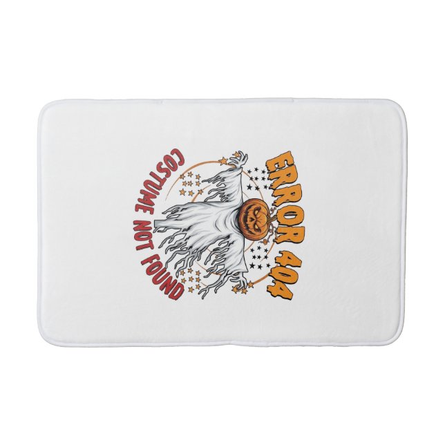 Costume Not Found Halloween Pumpkin Ghost_1 Bath Mat (Front)