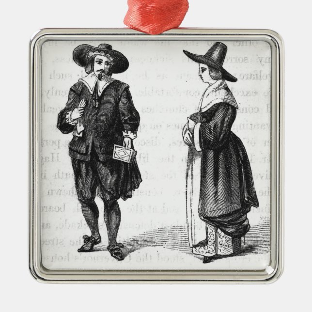 Costume of the Pilgrims Metal Ornament (Front)