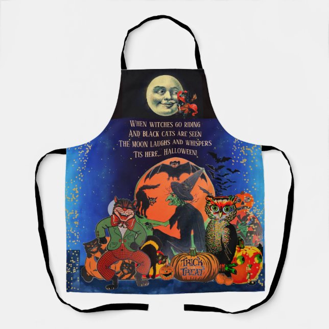 Costume rapide Halloween vintage Imprimer Tablier (Recto)