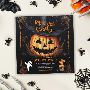 Costume Spooky Party Halloween Invitation