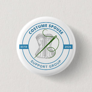 Costume Spouse Support Group 1 Inch Round Button
