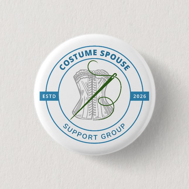 Costume Spouse Support Group 1 Inch Round Button (Front)