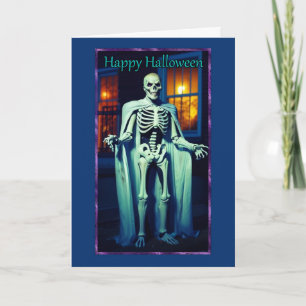 Costume squelette déplaisant Carte d'Halloween