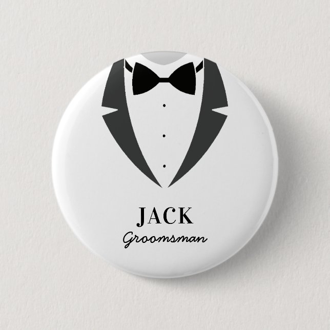 Costume toiletteur meilleur homme 6 cm ronde badge (Devant)