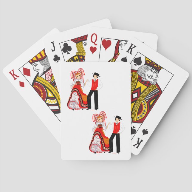 Costume traditionnel d'Alsace, France Playing Cards (Back)