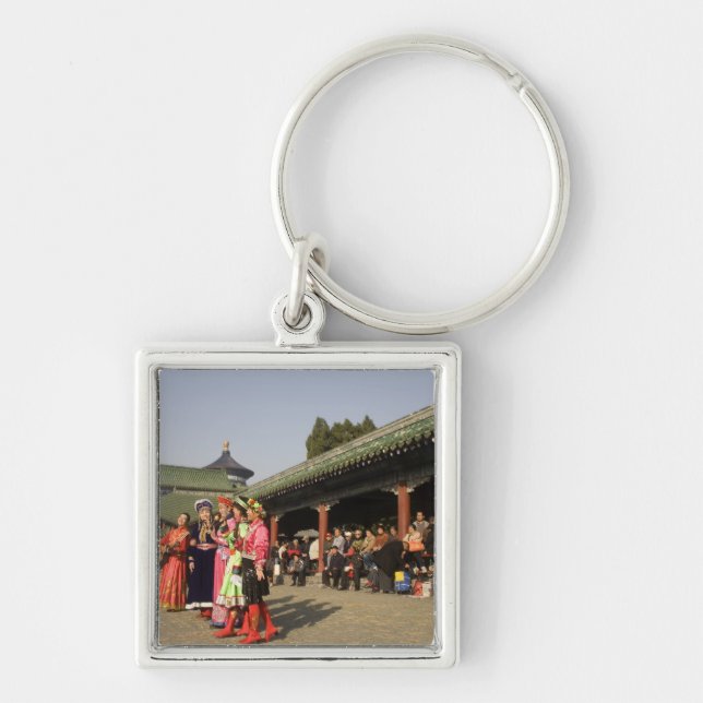 Costumed amateur folk dancers entertain keychain (Front)