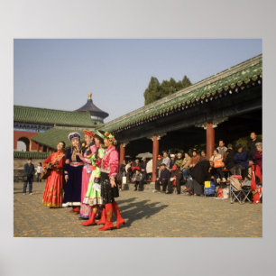 Costumed amateur folk dancers entertain poster