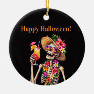 Costumes and Cocktails Adult Party Halloween Ceramic Ornament