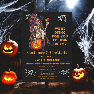 Costumes and Cocktails Adult Party Halloween Invitation