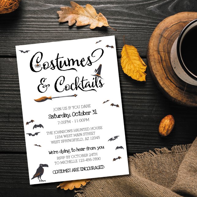 Costumes and Cocktails Halloween Invitation (Creator Uploaded)