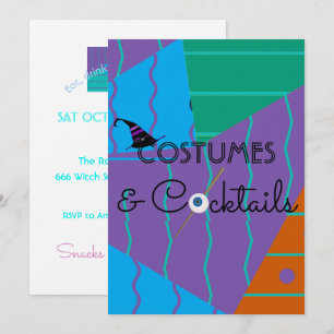Costumes and Cocktails Halloween Party Invitation