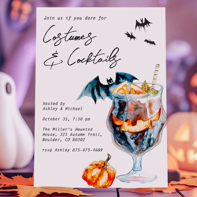 Costumes and Cocktails Halloween Party Invitation (Creator Uploaded)