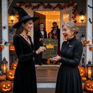 Costumes and Mocktails Halloween Party Invitation