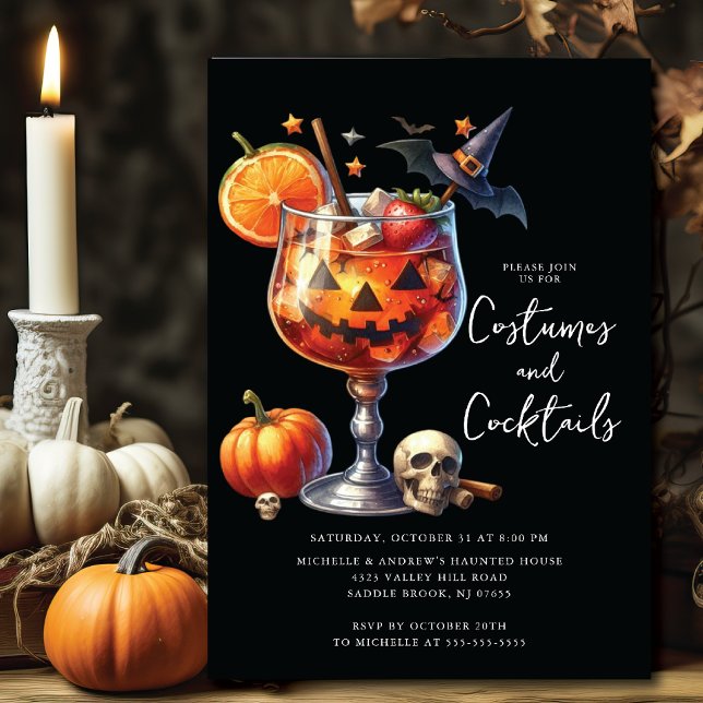 Costumes & Cocktail Halloween Party Invitation (Creator Uploaded)