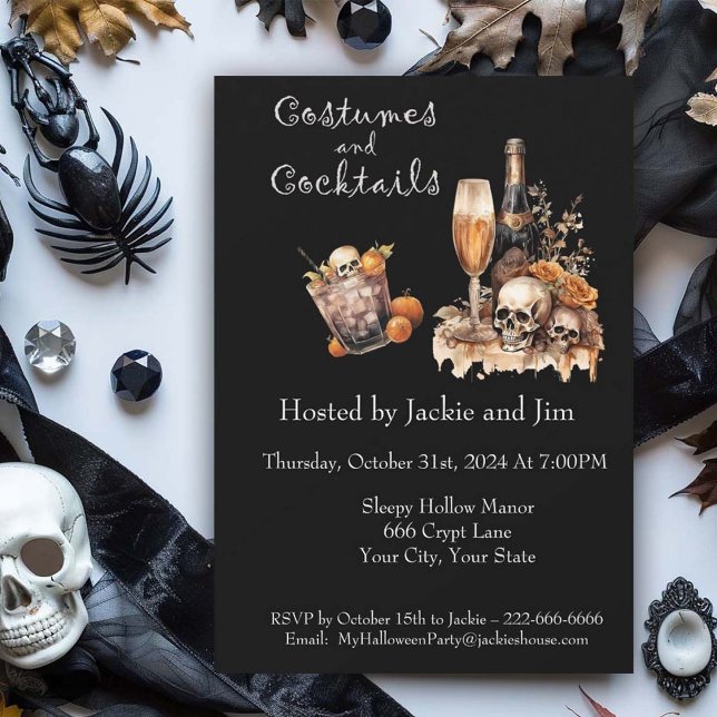 Costumes & Cocktail Halloween Party Invitation (Creator Uploaded)