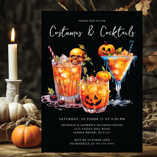 Costumes & Cocktails Halloween Party Invitation (Creator Uploaded)