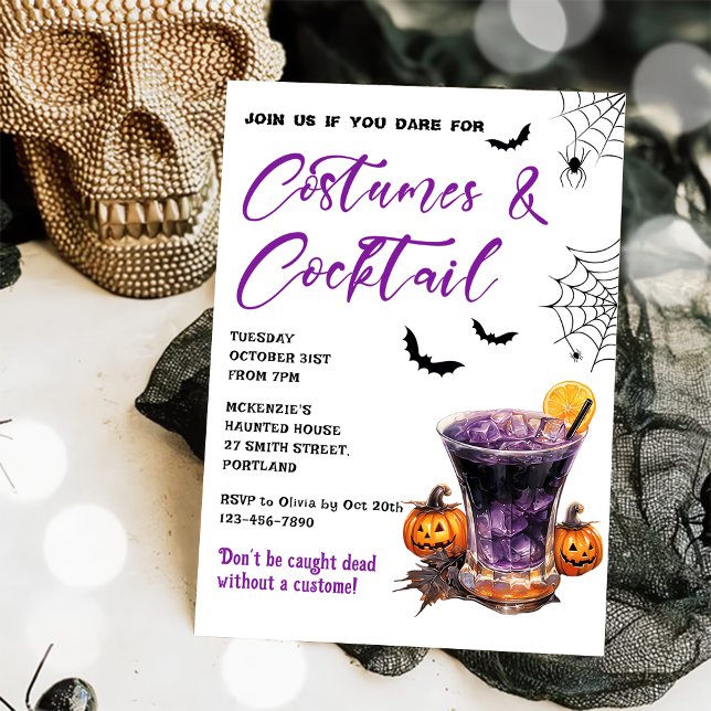 Costumes & Cocktails Invitation à la fête d'Hallow (Créateur téléchargé)