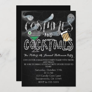 Costumes & Cocktails Invitations de fête d'Hallowe