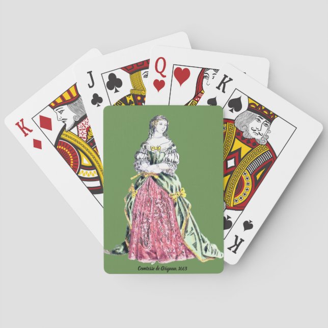 ~ COSTUMES ~ Comtesse de Grignan ~ 1663 ~  Playing Cards (Back)