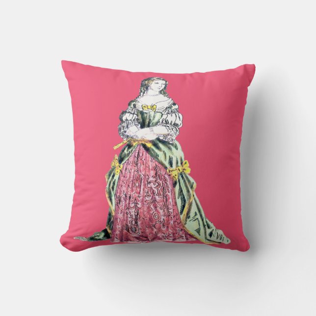 ~ COSTUMES ~ Comtesse de Grignan ~ 1663 ~ Throw Pillow (Front)