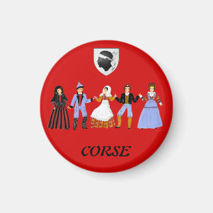 Costumes de la Corse, France Magnet