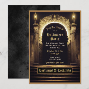 Costumes et cocktails gothiques Invitation Hallowe