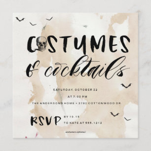 COSTUMES ET COCKTAILS HALLOWEEN FÊTE INVITATION