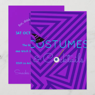 Costumes et cocktails Invitation à la fête d'Hallo