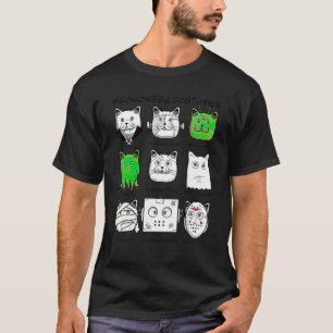 Costumes Halloween Cat Chibi Horror Characters T-Shirt