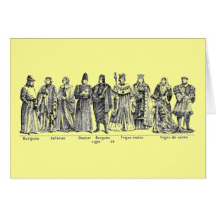 Costumes historiques Carte de voeux/note