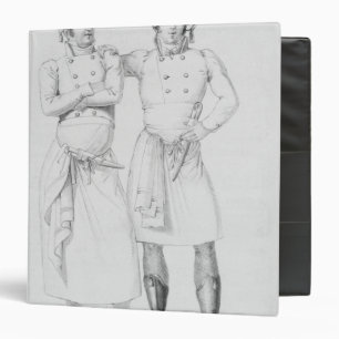 Costumes of cooks from different eras binder