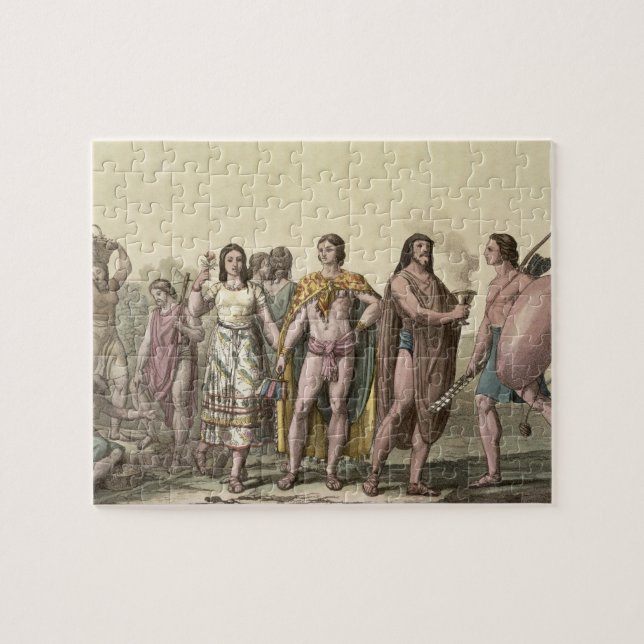 Costumes of the Mexicans (colour engraving) Jigsaw Puzzle (Horizontal)