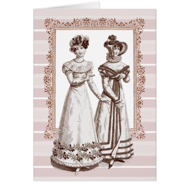 Costumes Parisiens 1821 Regency French Fashions (Front)