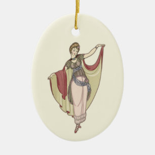 Costumes Parisiens- Dance dress, tree Ceramic Ornament