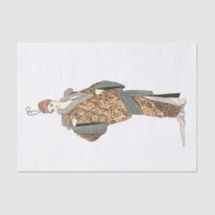 Costumes Parisiens- Manteau du soir, Decoupage Tissue Paper