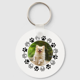 Costumizable dog portrait canine  keychain