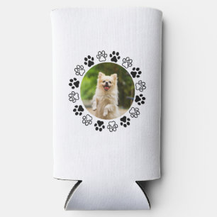 Costumizable dog portrait canine  seltzer can cooler