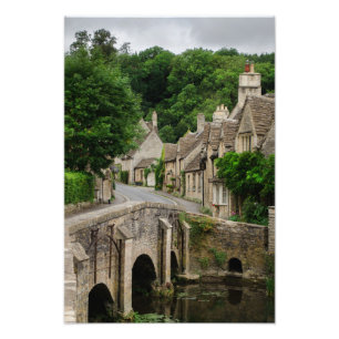 Costwolds town Castle Combe photo print
