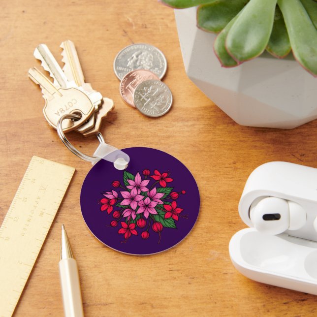 Cosy bright floral  keychain (Desk)