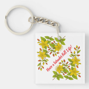 Cosy bright floral  keychain