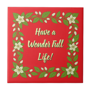 Cosy bright floral  tile