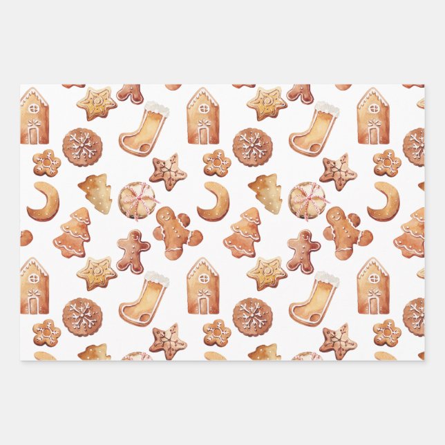 Cosy Christmas cookies Enveloppement Papier (Devant)