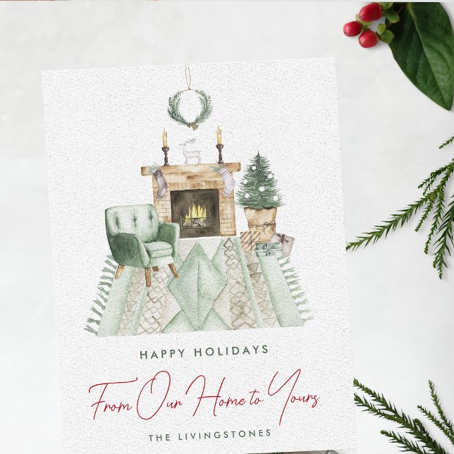 Cosy Christmas From Our Home to Yours Holiday Card (Creator Uploaded)