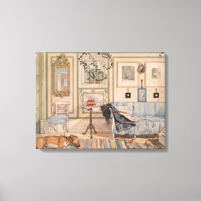 Cosy Corner (by Carl Larsson) Canvas Print (Front)