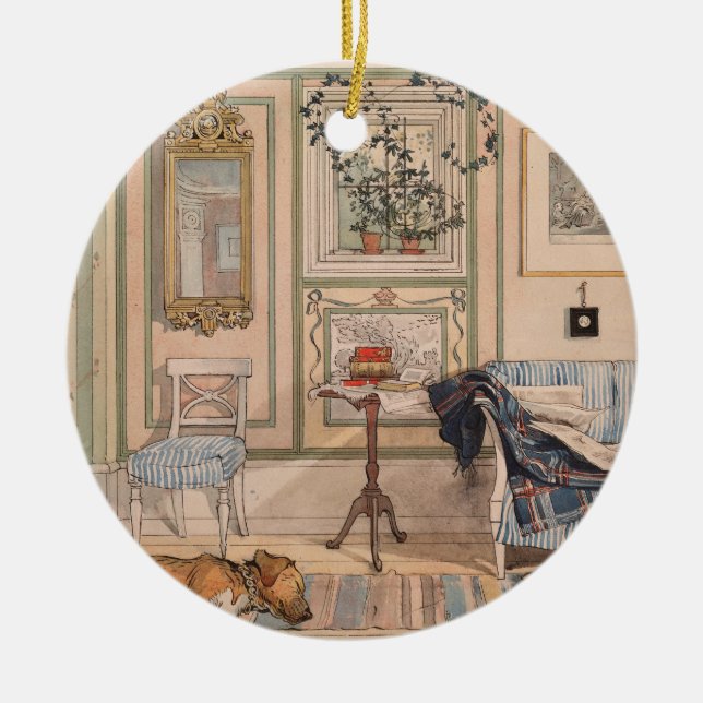 Cosy Corner (by Carl Larsson) Ceramic Ornament (Front)