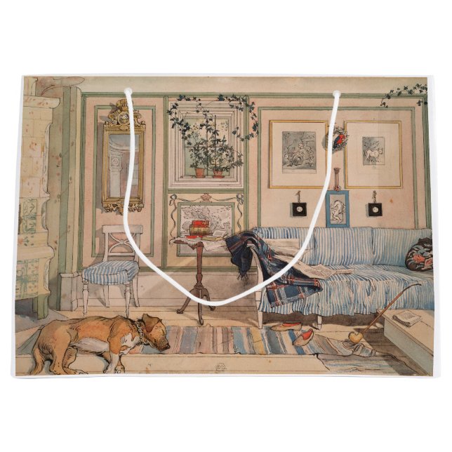 Cosy Corner (by Carl Larsson) Large Gift Bag (Front)