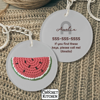 Cosy Crochet Watermelon Fruit Monogramme esthétiqu