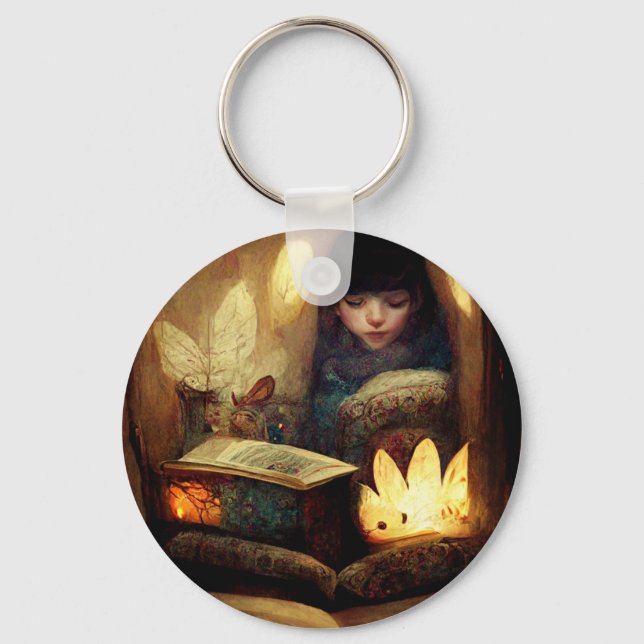 Cosy Fairy Book Nook Keychain (Front)